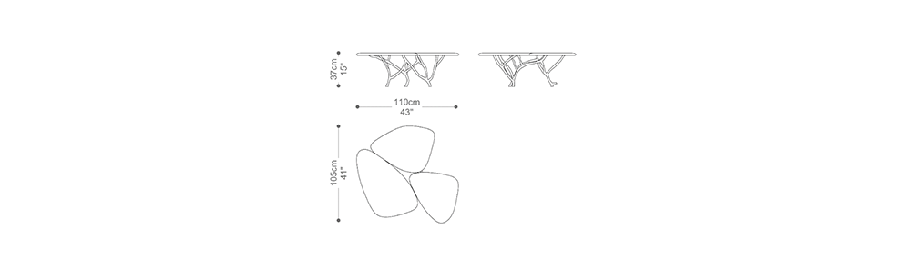 Image of the main dimensions of the product
